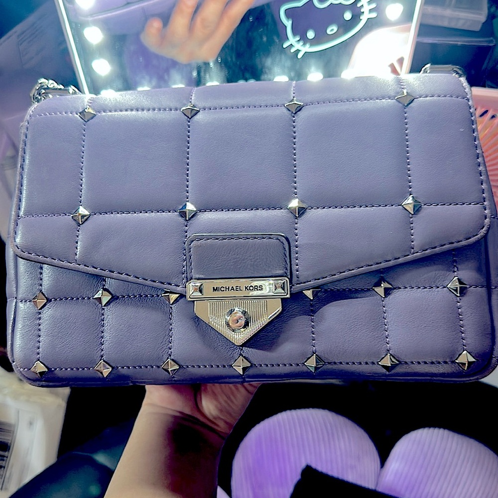 AUTHENTIC MICHAEL KORS LG CHAIN SHOULDER LEATHER BAG